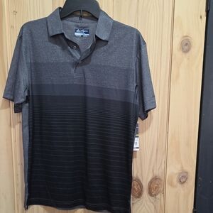Van Heusen Men's Gray and Black Polo Shirt